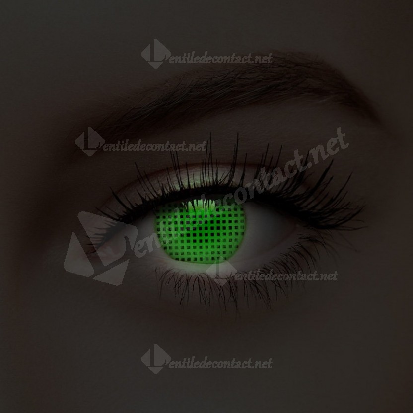 lentile de contact verzi fluorescente blind screen